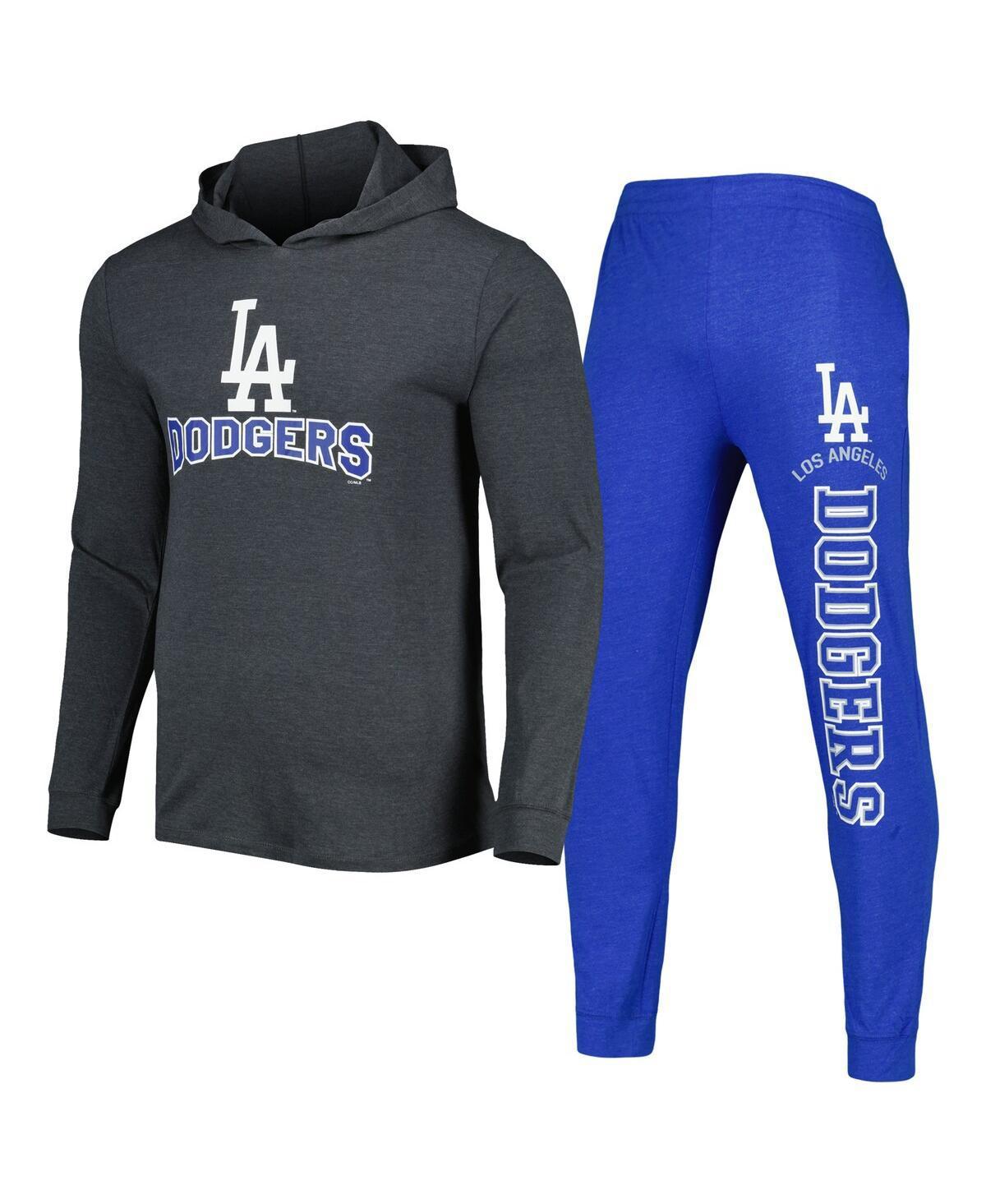 Mens Concepts Sport Heather Royal and Heather Charcoal Los Angeles Dodgers Meter Hoodie and Joggers Set - Heather Royal Product Image