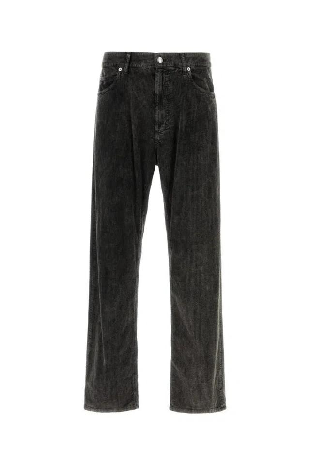 Man Charcoal Stretch Corduroy Pant In Gray Product Image