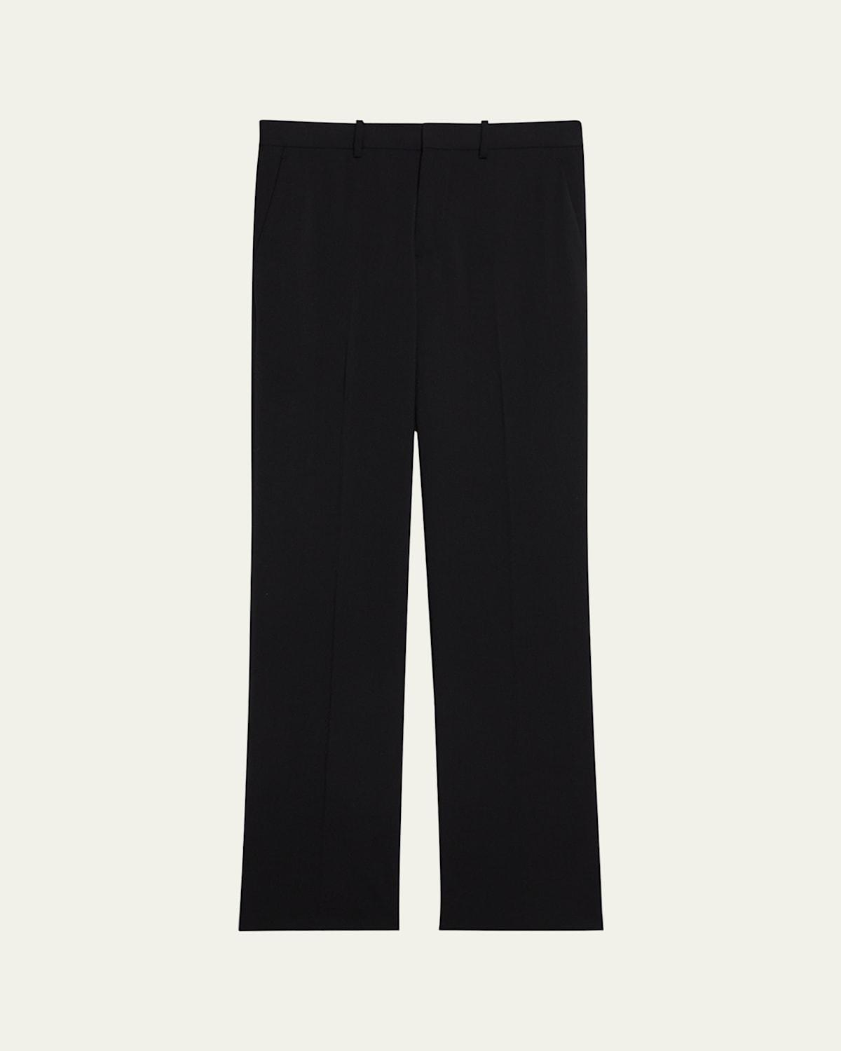 Mens Wool Straight-Leg Trousers Product Image