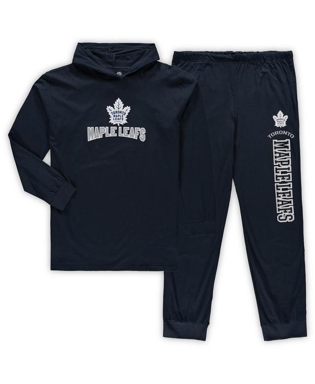 Mens Concepts Sport Navy Toronto Maple Leafs Big & Tall Pullover Hoodie & Joggers Sleep Set Mpl Blue Product Image