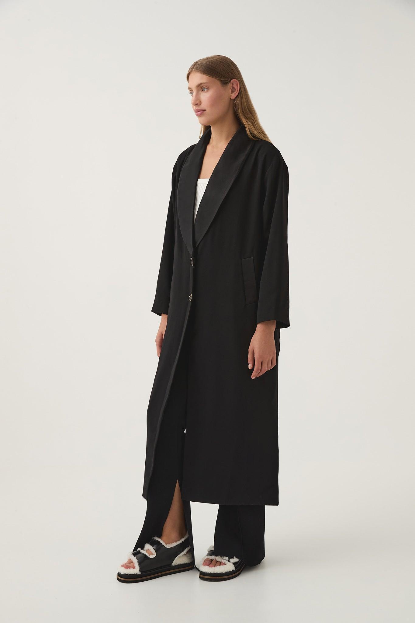 Kara Long Line Crepe Coat Product Image