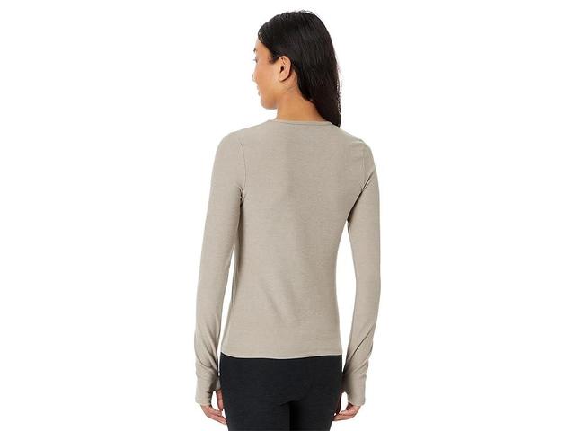 Beyond Yoga Spacedye Classic Crew Pullover (Birch Heather) Women's Clothing Product Image