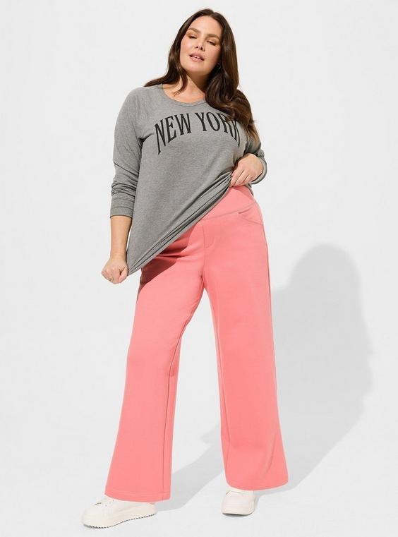 High-Rise Wide-Leg Pull On Pixie Wide Leg Luxe Ponte Pant Product Image