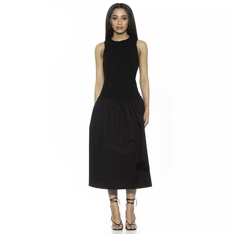 Womens ALEXIA ADMOR Lyle Crewneck Fit And Flare Midi Tank Dress Product Image