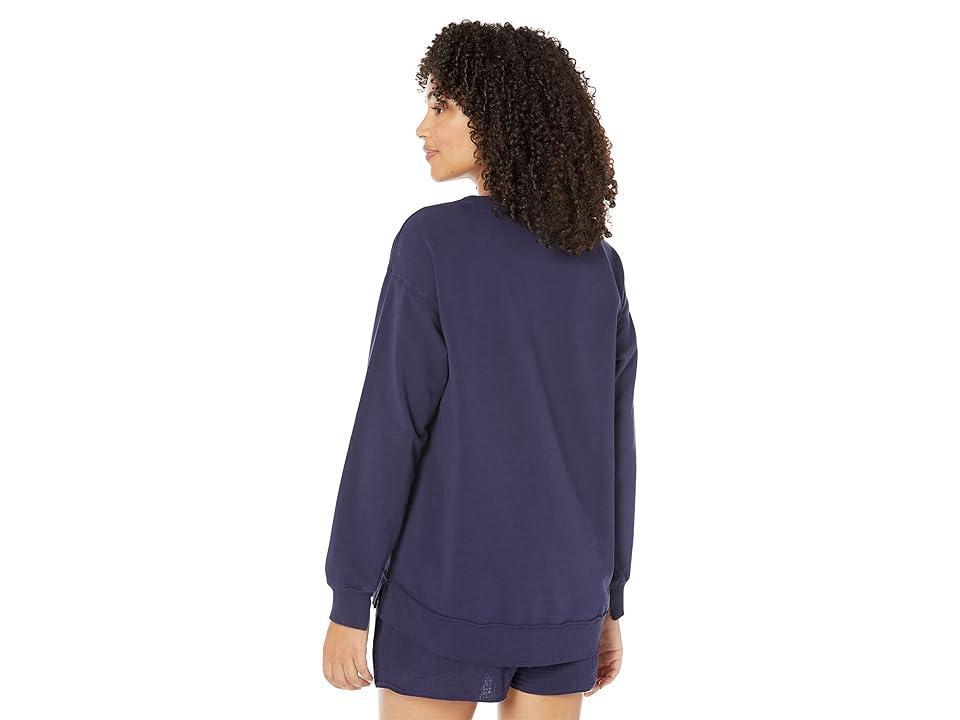 Mod-o-doc Lightweight French Terry Long Sleeve Crew Neck Sweatshirt (Rare ) Women's Clothing Product Image