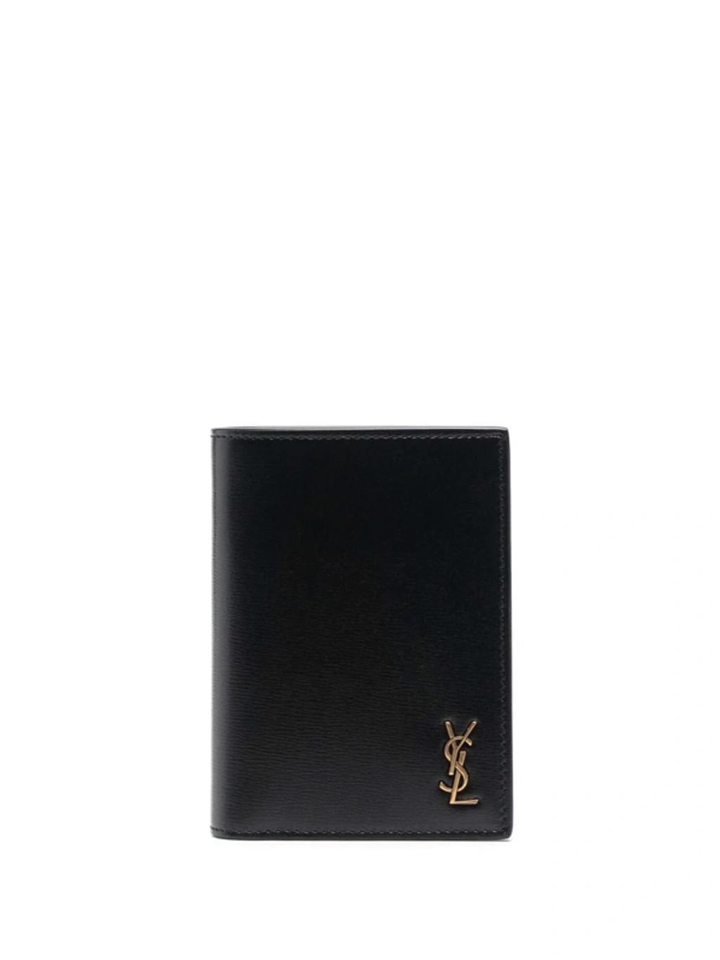 Logo Plaque Billfold Cardholder In Schwarz Product Image