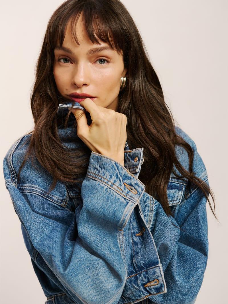 Jori Cropped Denim Jacket Product Image