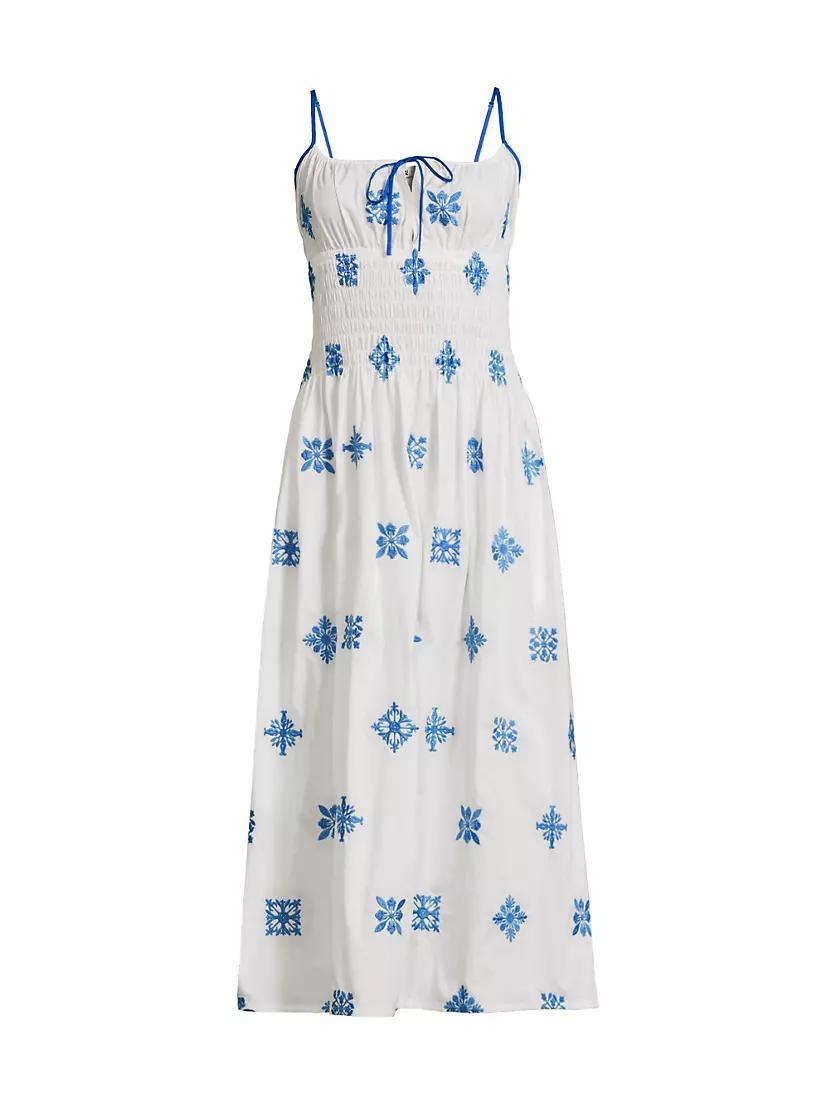 Barbara Embroidered Cotton Midi-Dress product image