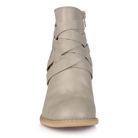 Journee Collection Wide Width Strap Wide Bootie | Womens | | | Boots | Bootie Product Image