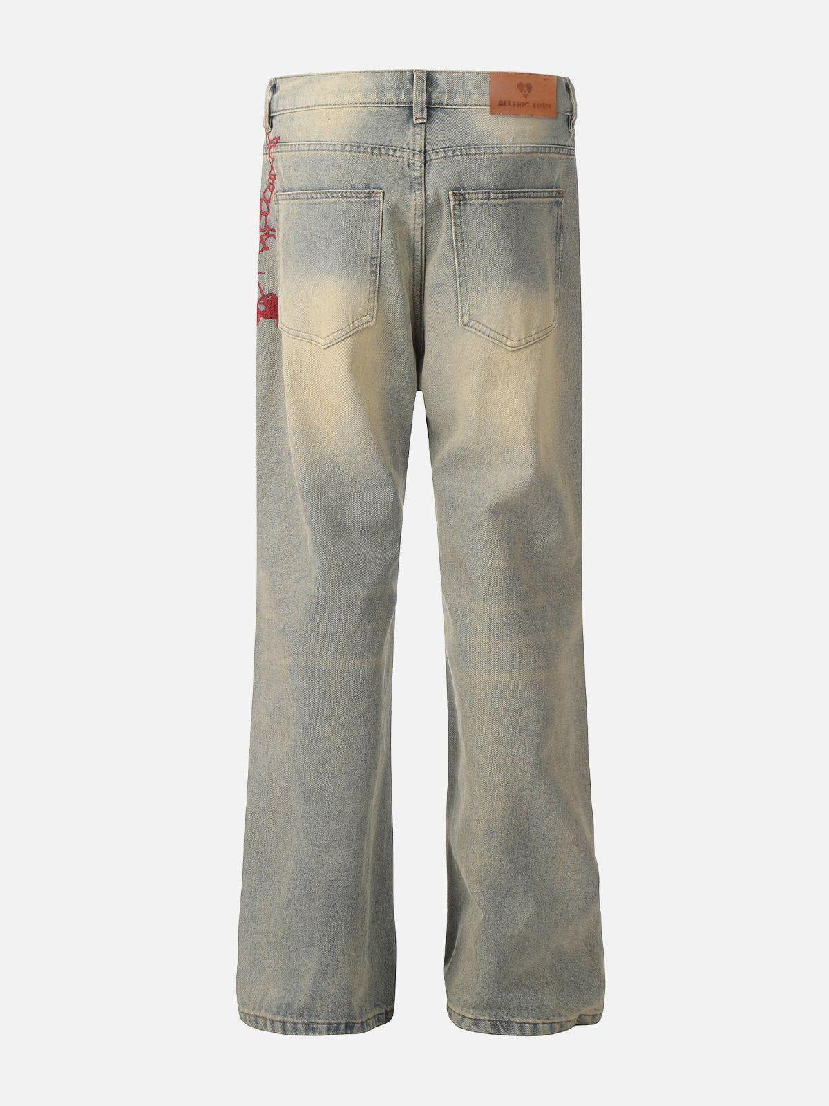 Aelfric Eden Embroidery Washed Jeans Product Image