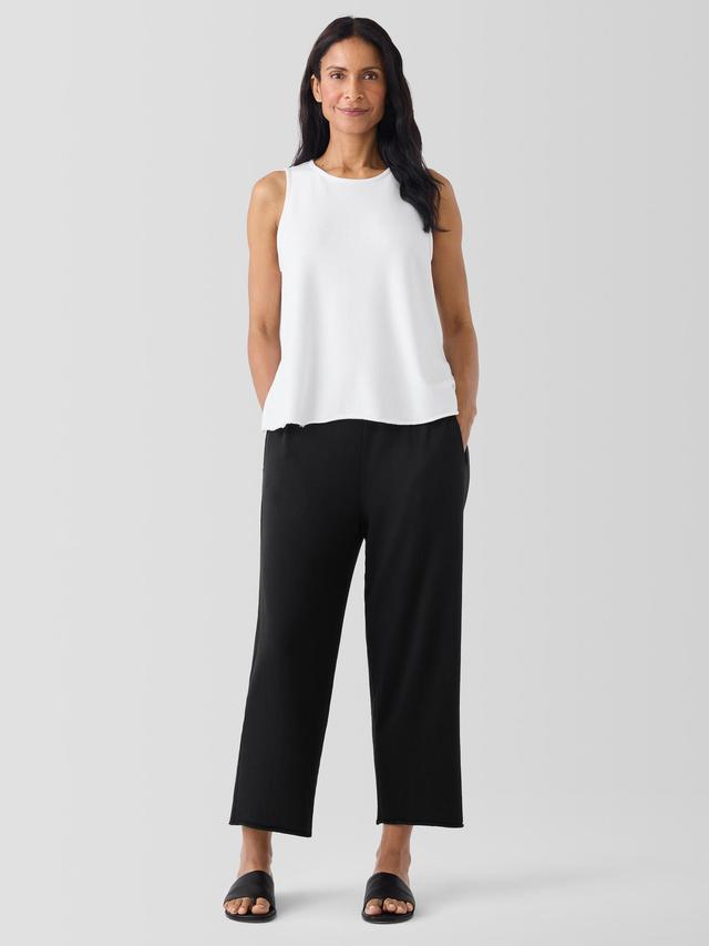 EILEEN FISHER Lightweight Organic Cotton French Terry Straight Pantfemale Product Image