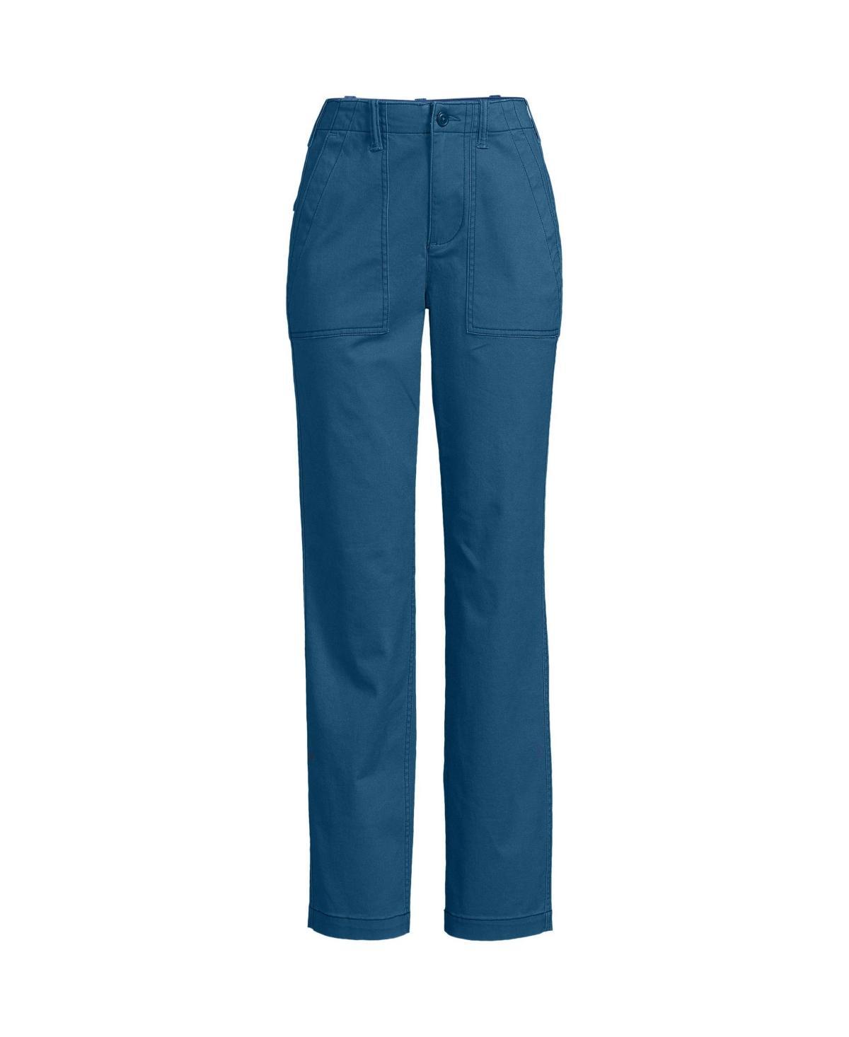 Womens Lands End High Rise Chino Utility Pants Product Image