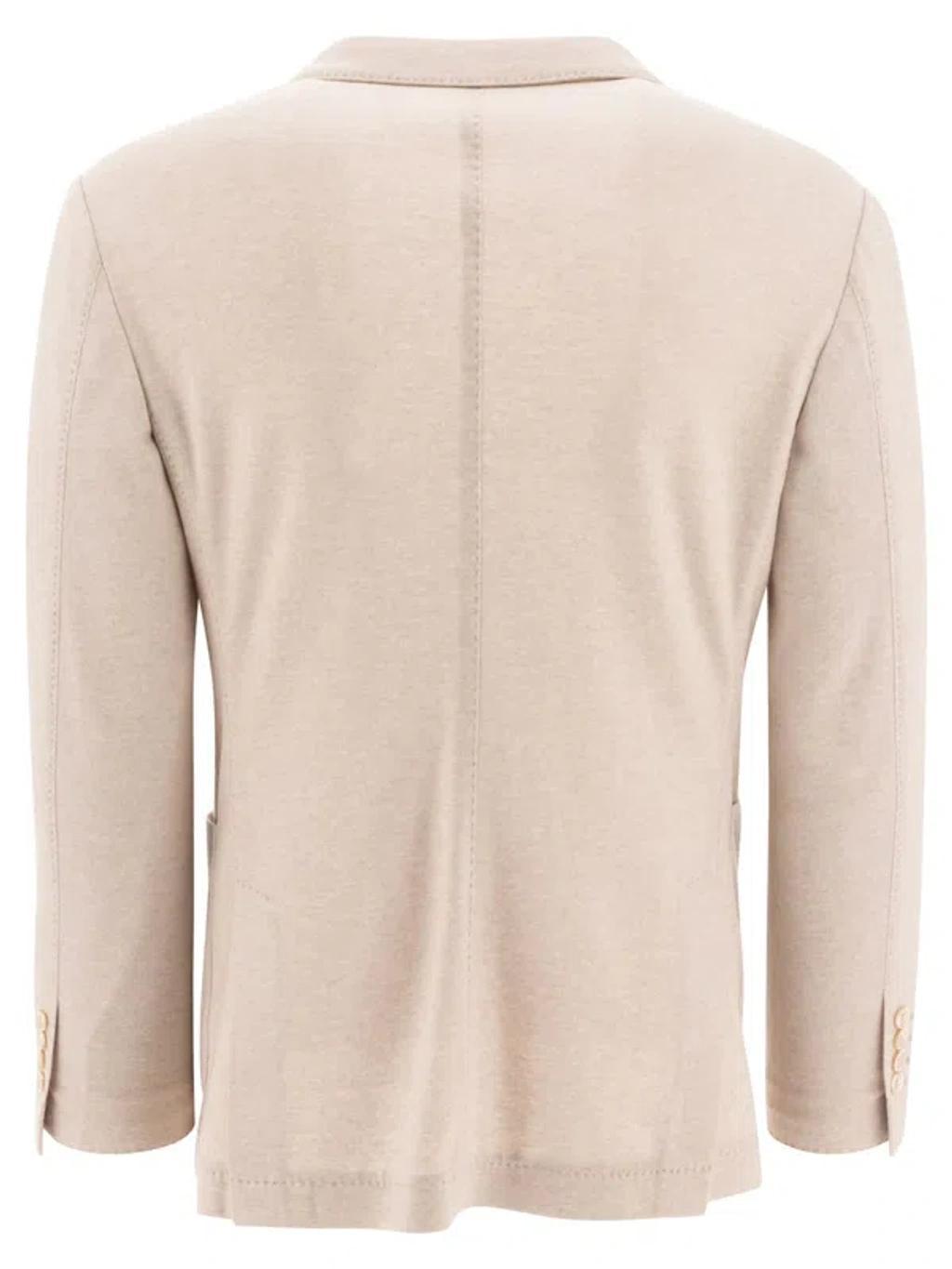 BRUNELLO CUCINELLI Cashmere Blazer In Beige Product Image