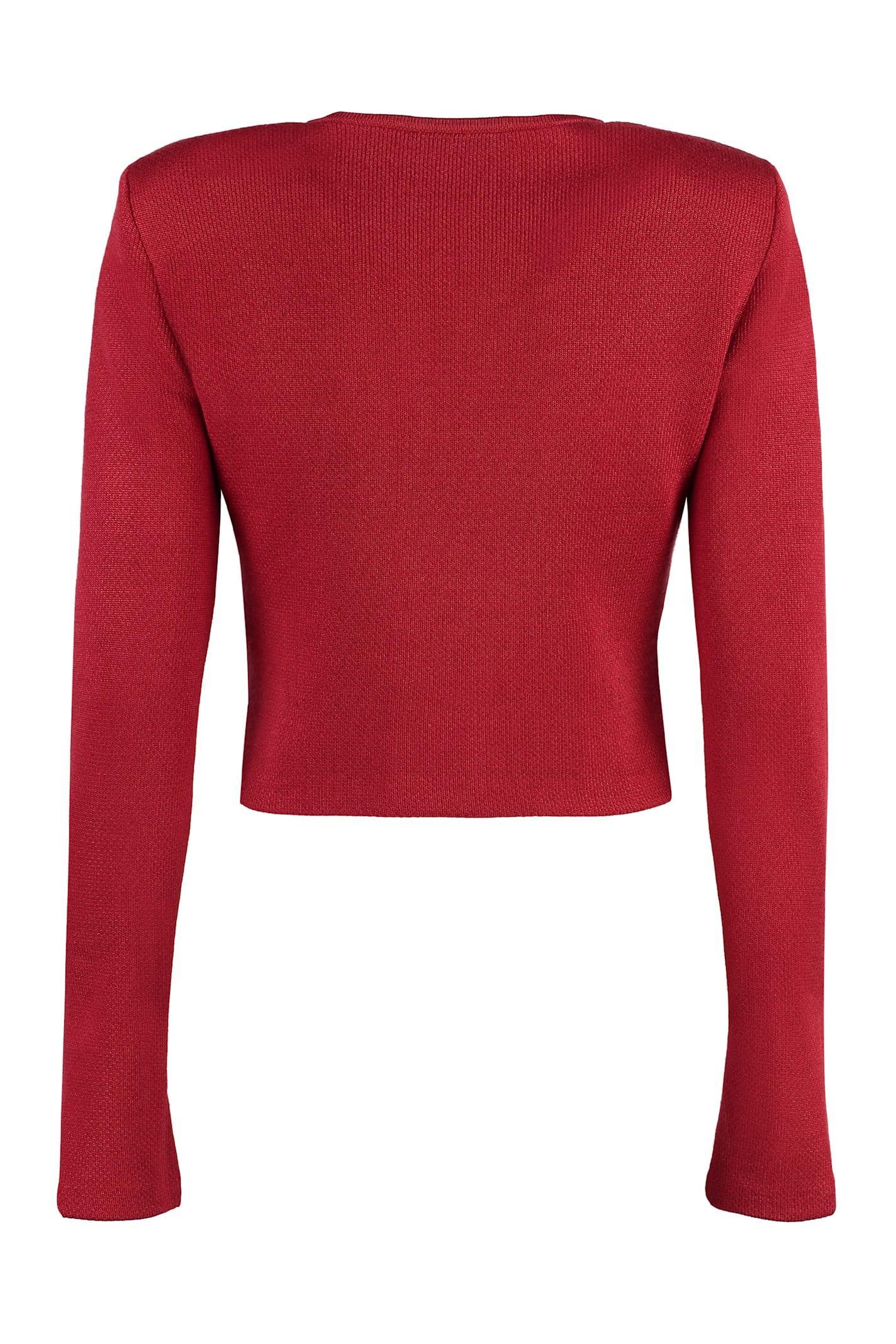 Knit Cardigan In Red Product Image