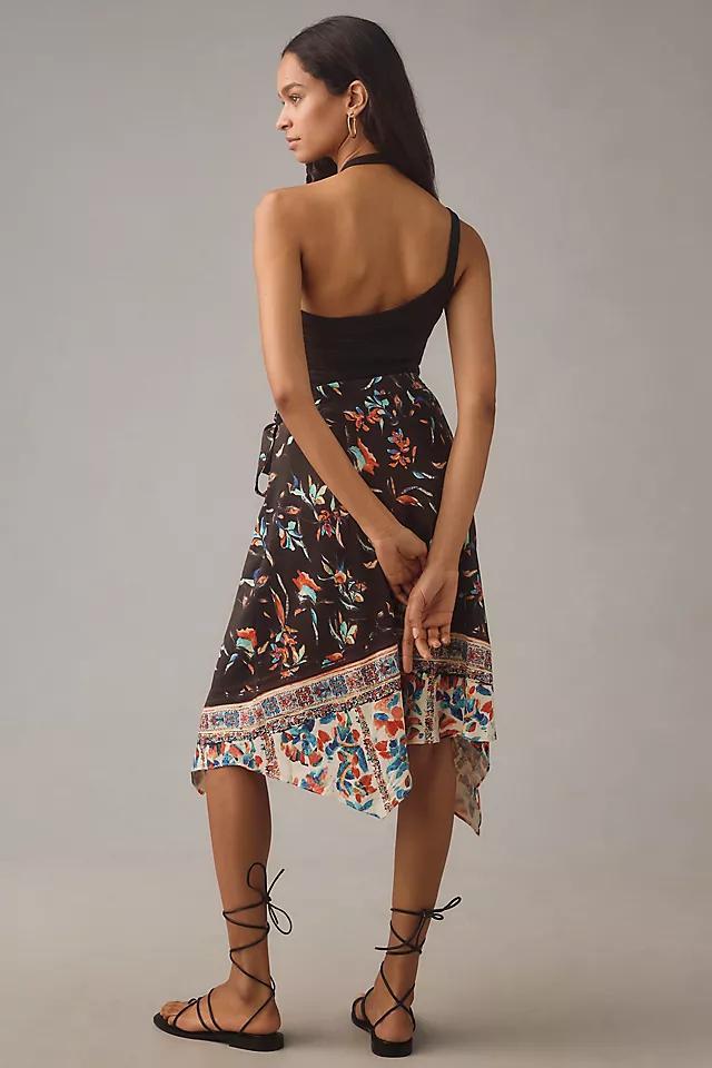 By Anthropologie Asymmetrical Wrap Midi Skirt Product Image