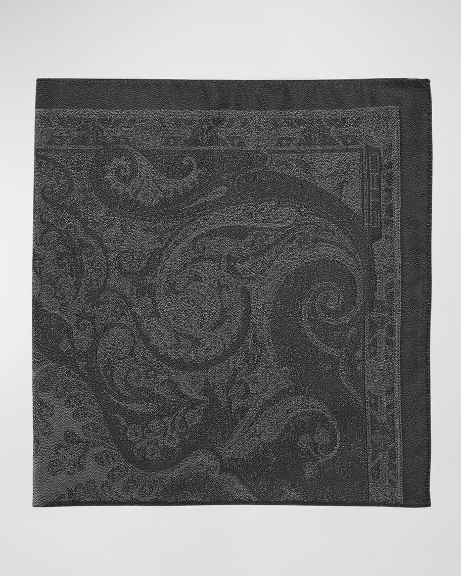 Men's Tonal Paisley Pocket Square Product Image