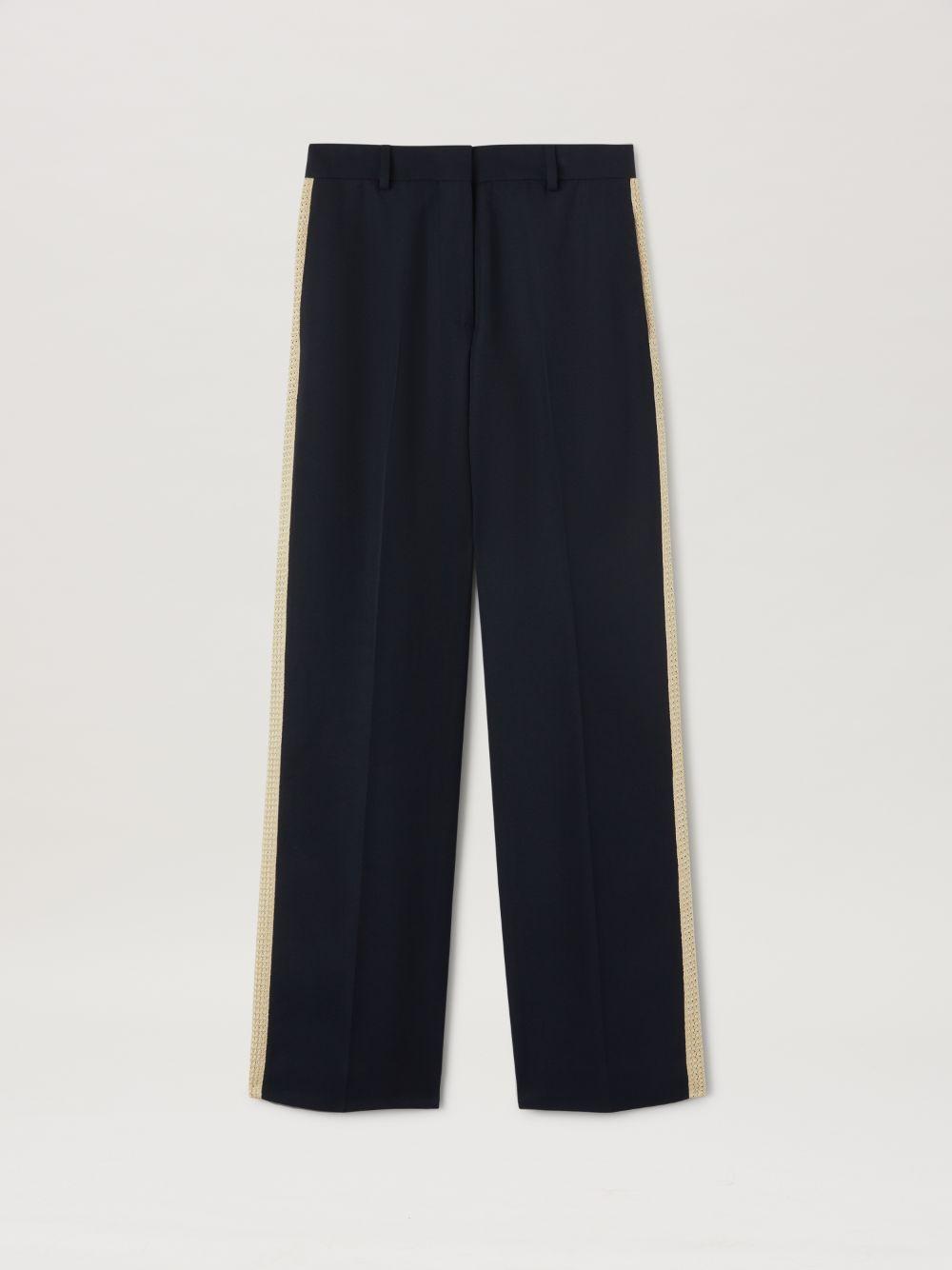 Wool Blend Suit Pants in blue  - Palm Angels® Official  Product Image