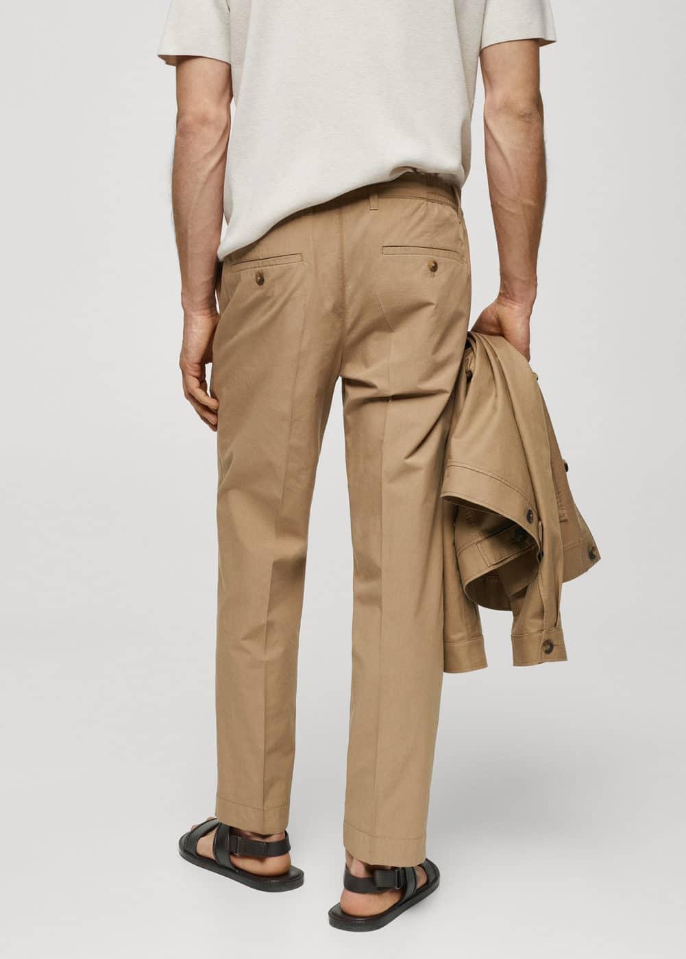 MANGO MAN - 100% slim-fit cotton pants beigeMen Product Image