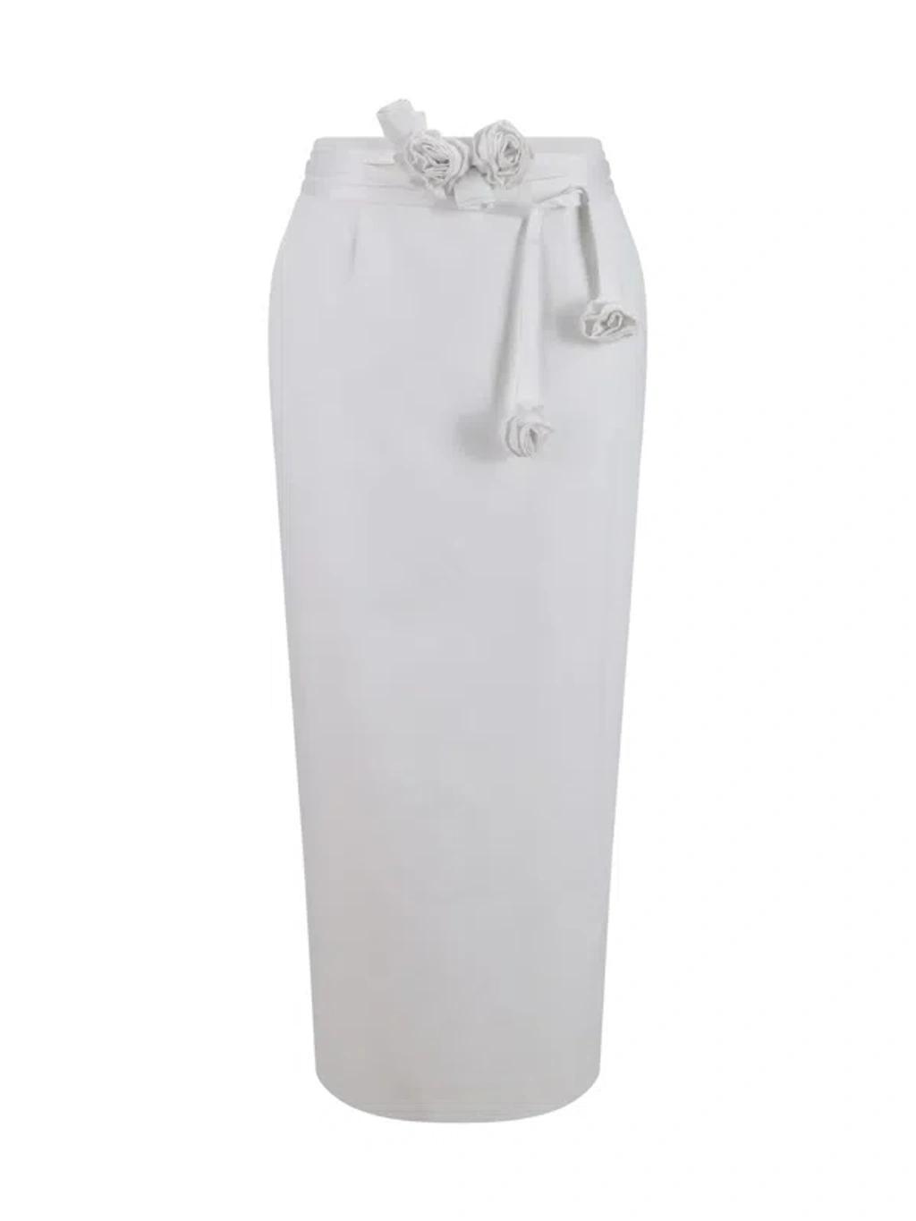 MAGDA BUTRYM Midi Skirt In White Product Image