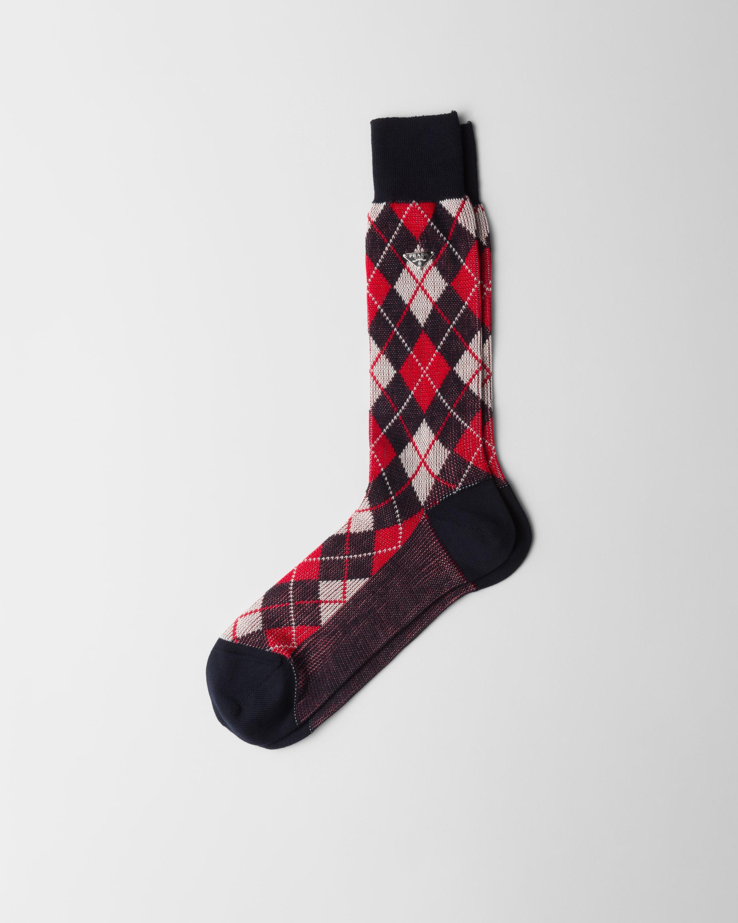 Argyle cotton ankle socks Product Image