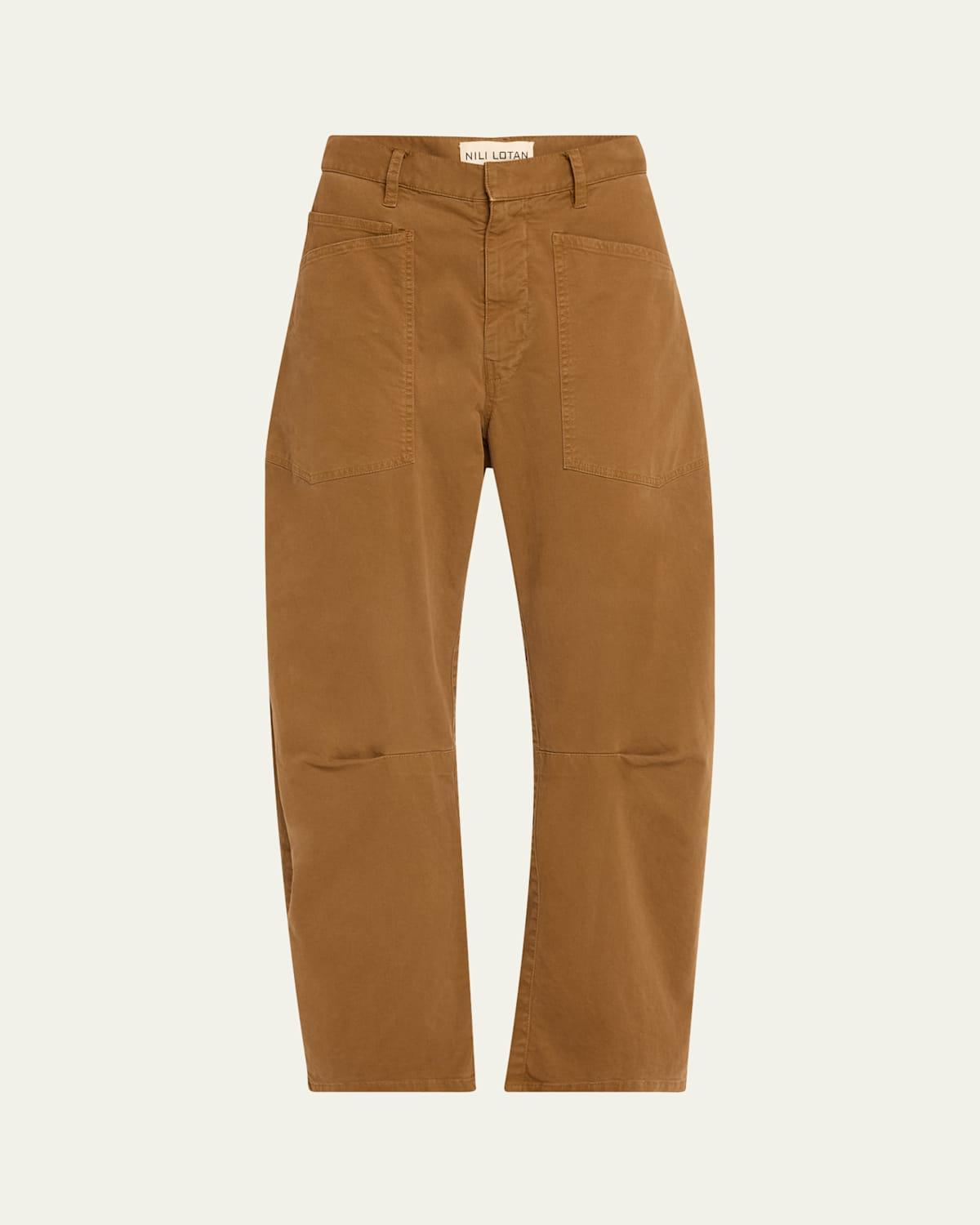 Nili Lotan Shon Twill Pants Sandstone 8 Product Image