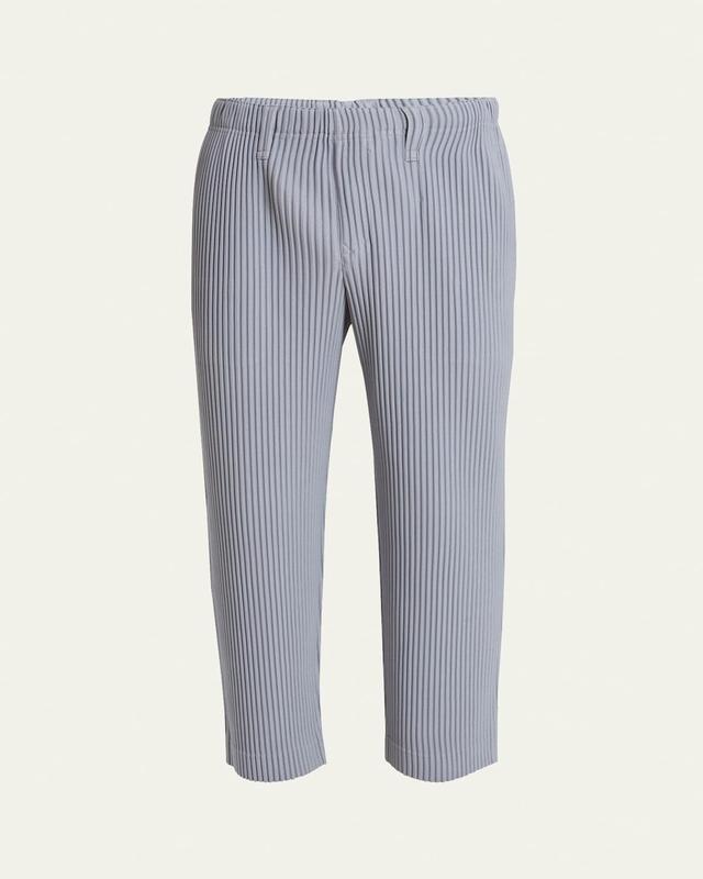 Men's Pleated Straight-Leg Trousers Product Image