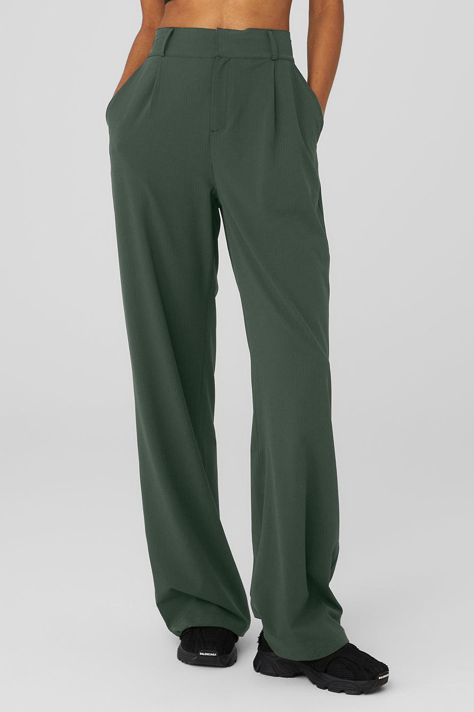 Alo Yoga | High-Waist Dreamscape Trouser Green, Size: XS Product Image