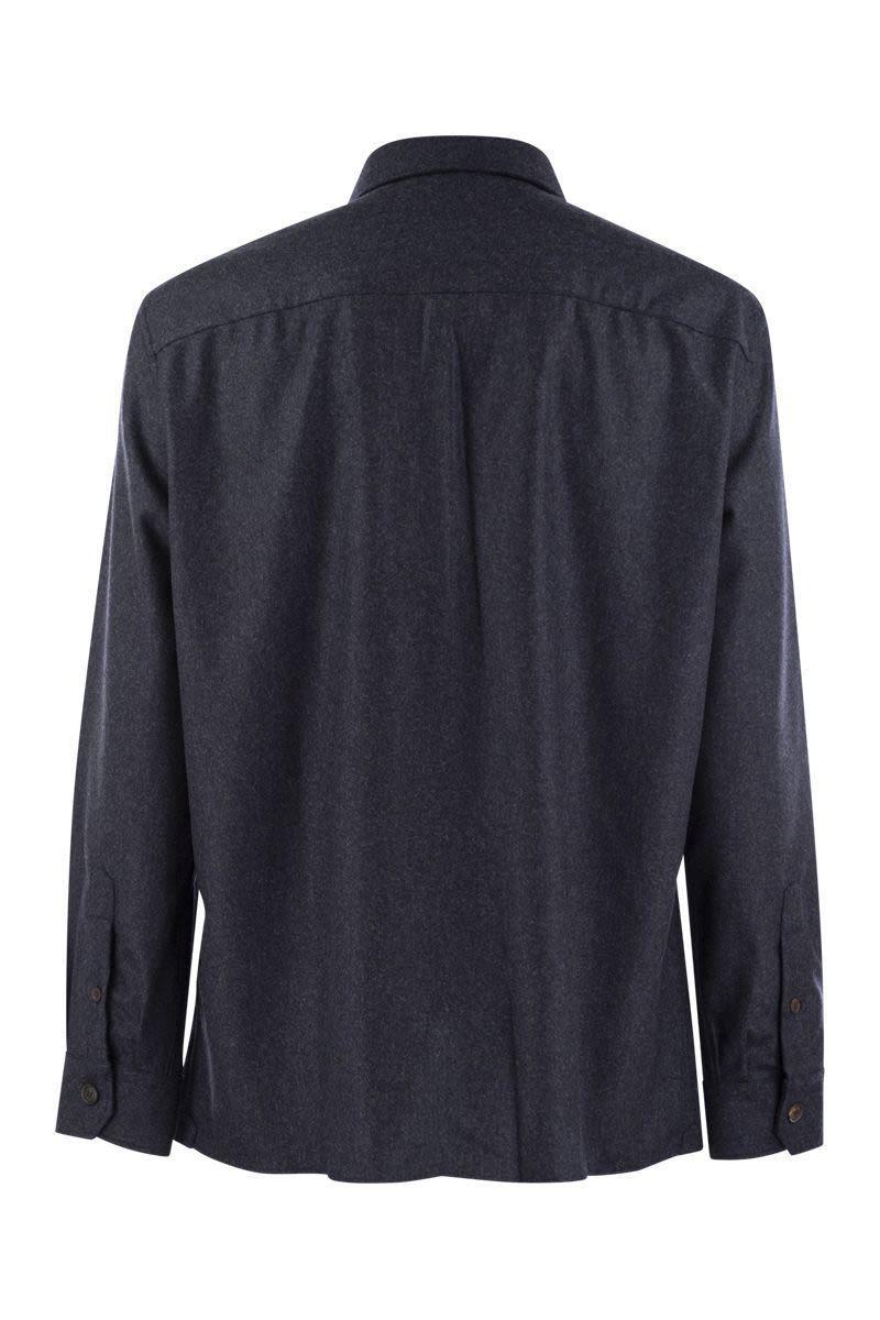 Men's Wool Shirt In Blue Product Image