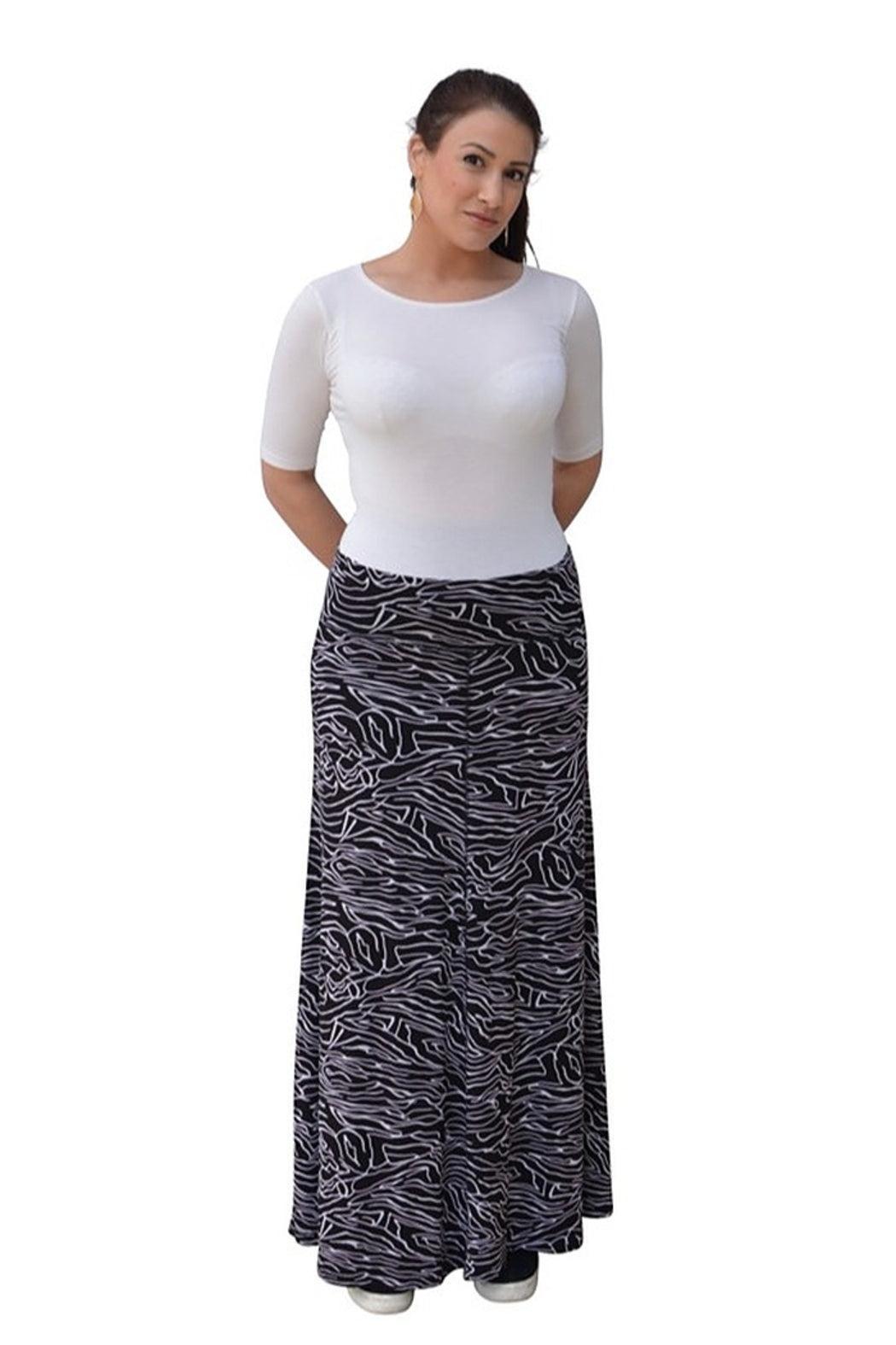 Printed Maxi Skirt for Women Flowing A-line Female Product Image