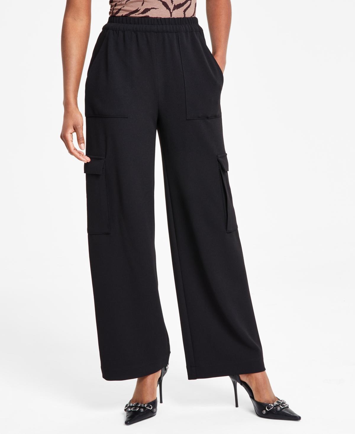 Bar Iii Womens High-Rise Pull-On Knit Cargo Pants, Created for Macys Product Image