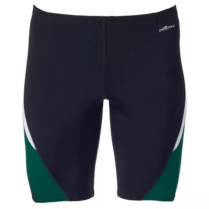 Mens Dolfin Jammer Swim Trunks Black Green Product Image