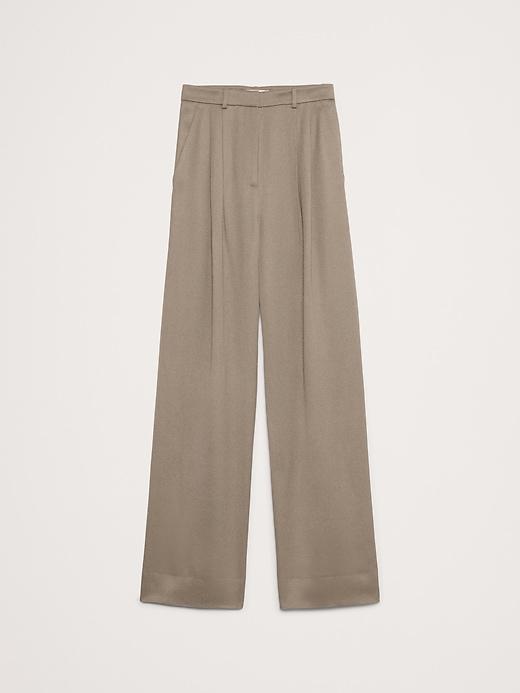 Soho High-Rise Wide-Leg Italian Satin Pant Product Image