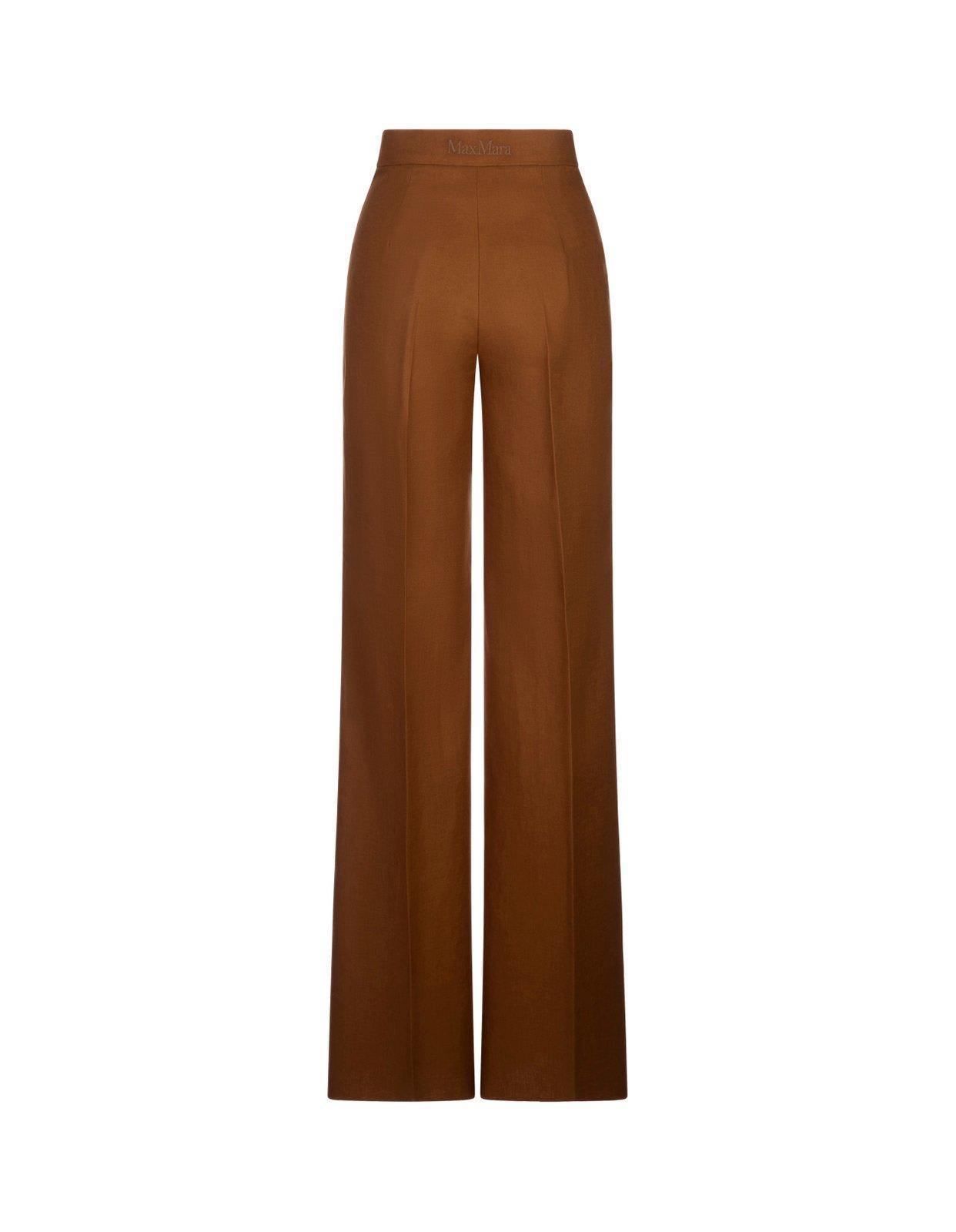 Pleated Front Straight-leg Trousers In Tobacco Product Image