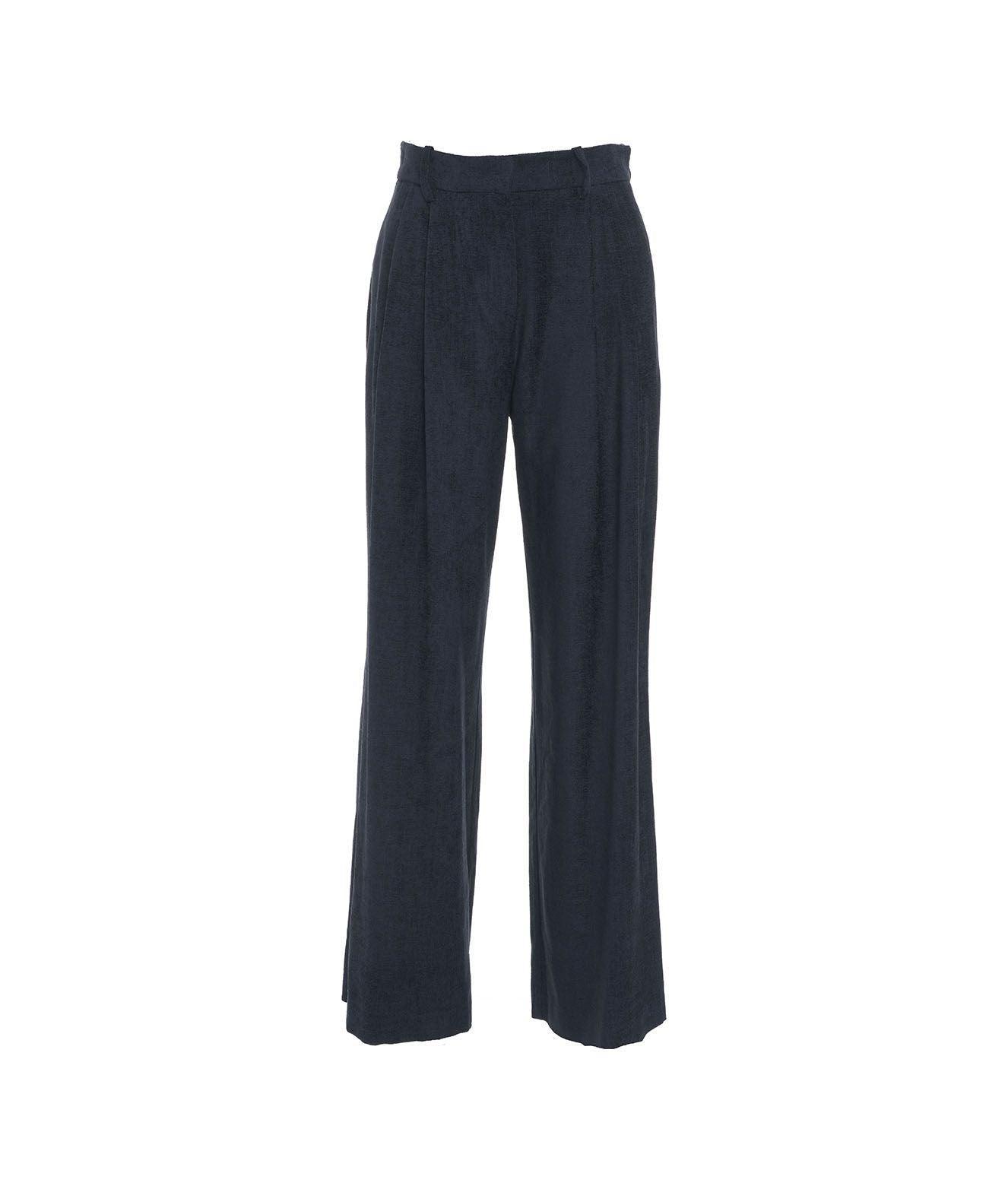 Pleated trousers in velvet product image