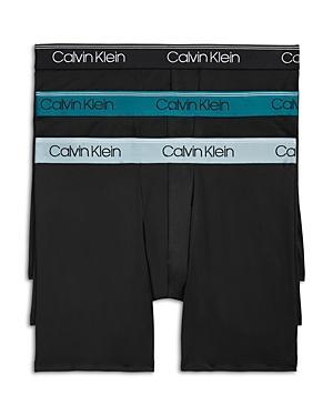 Calvin Klein Microfiber Stretch Wicking Boxer Briefs, Pack of 3 Product Image