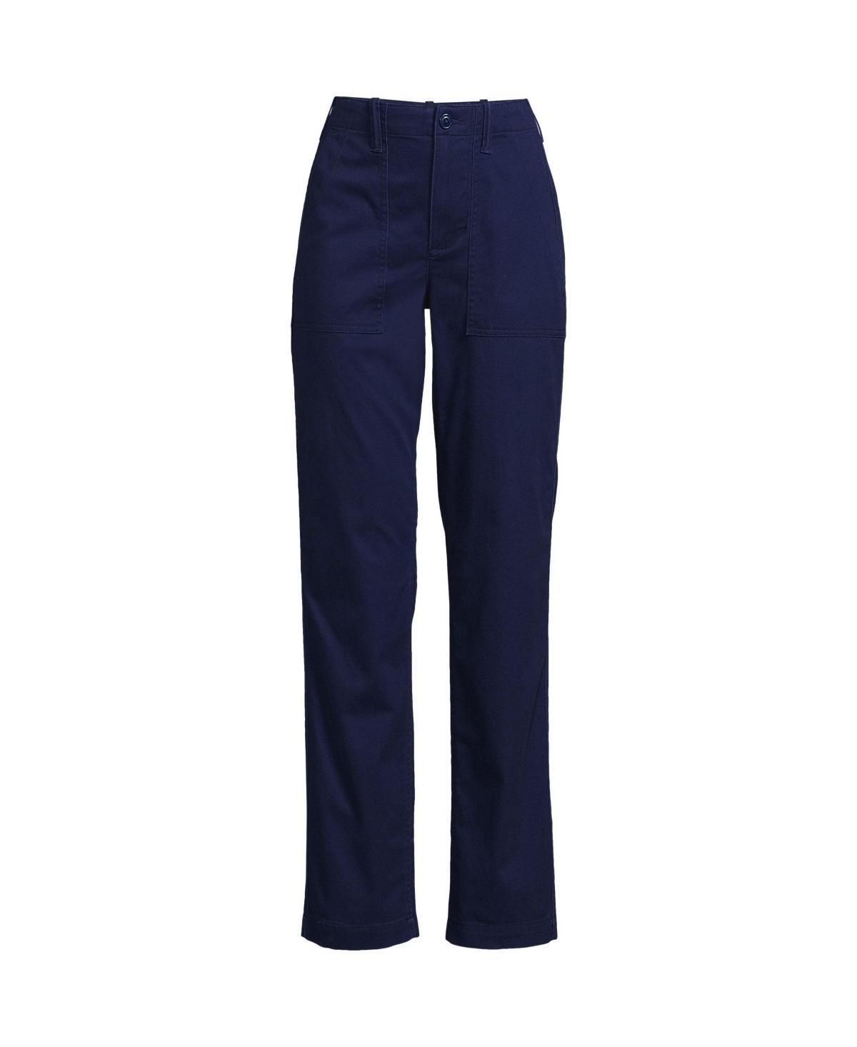 Womens Lands End High Rise Chino Utility Pants Product Image