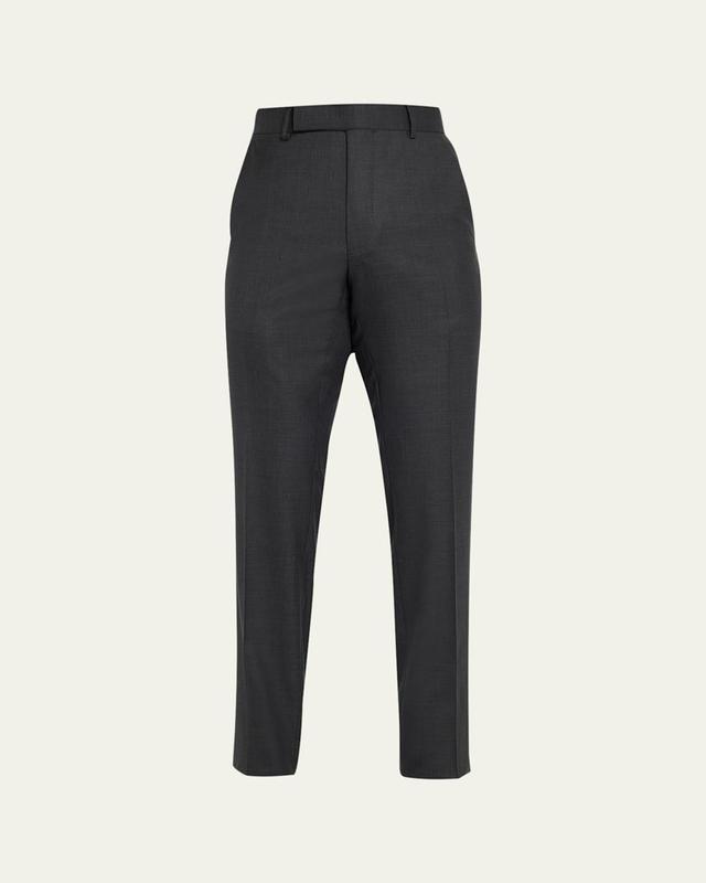 Mens Shelton Slim-Fit Wool Twill Trousers Product Image