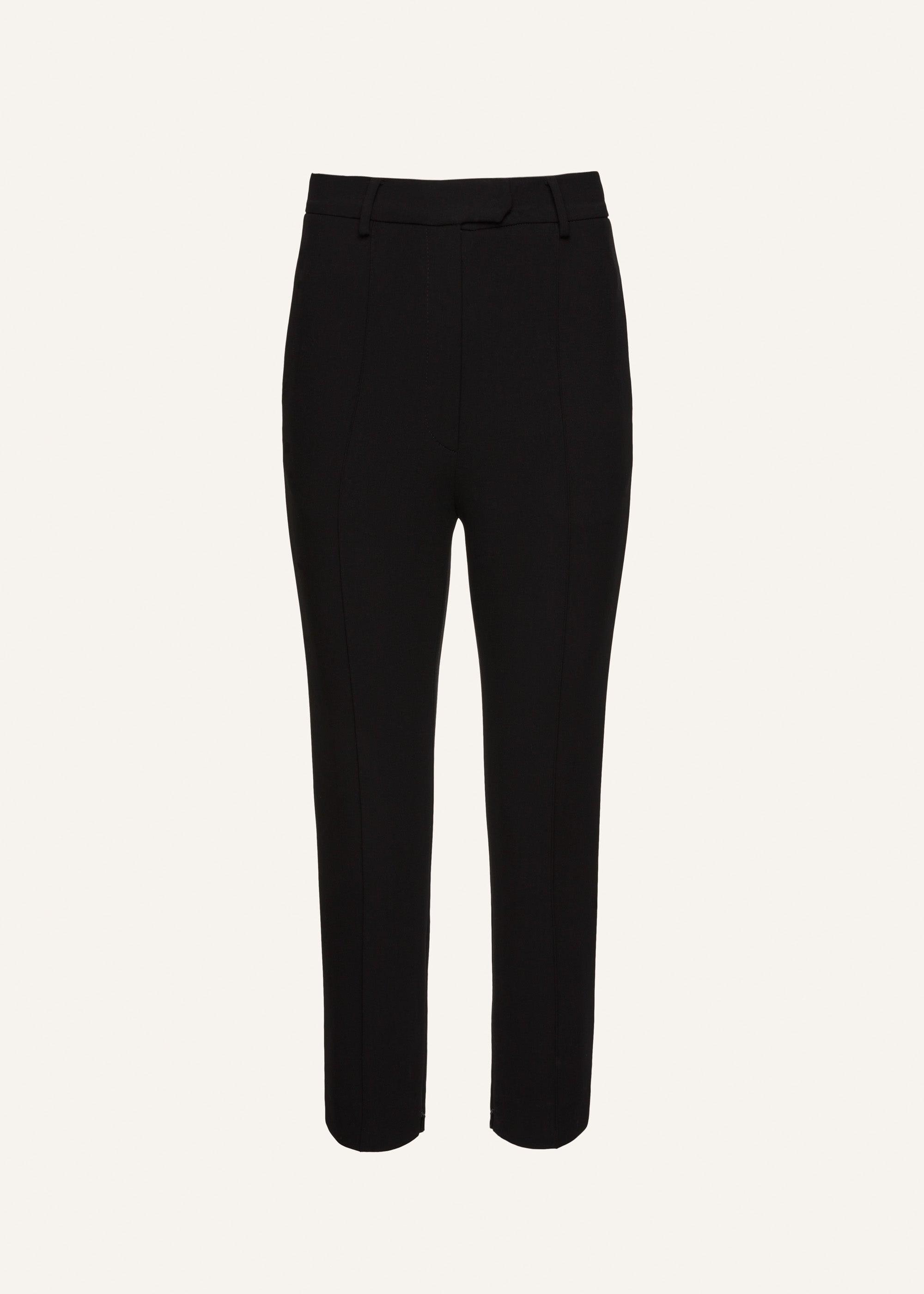 Cropped wool trousers in black Product Image