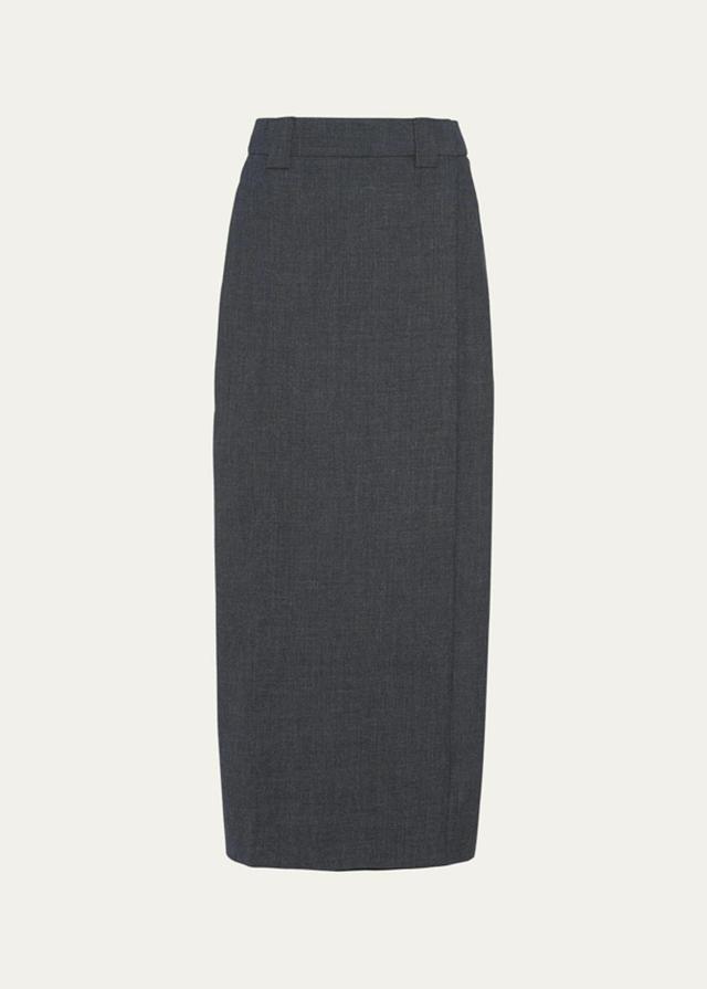 Womens Wool Midi Skirt Product Image