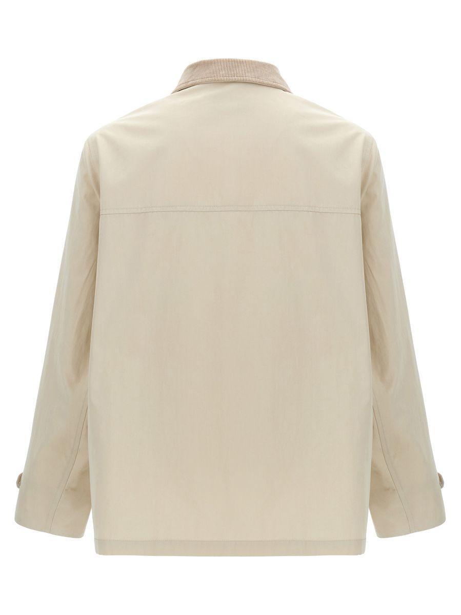 Cotton-gabardine Field Jacket In Chalk Product Image