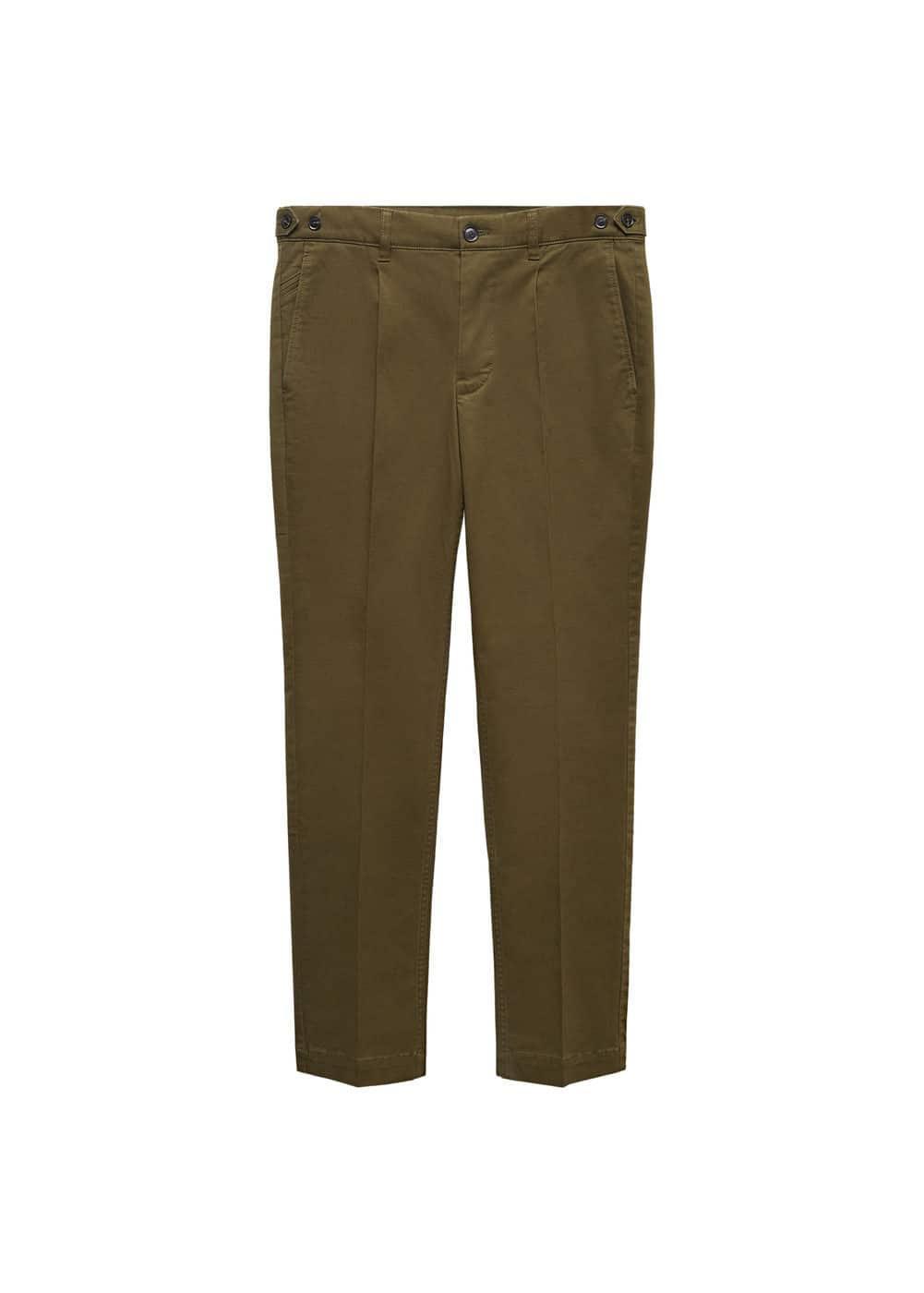 MANGO MAN - Pleated slim fit chinos khakiMen Product Image