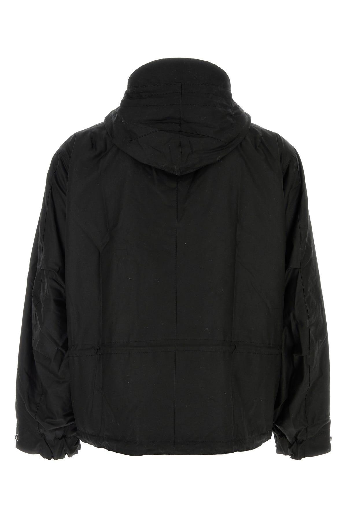 BARBOUR Short Wind Wax Parka-l Nd  Male In Black Product Image