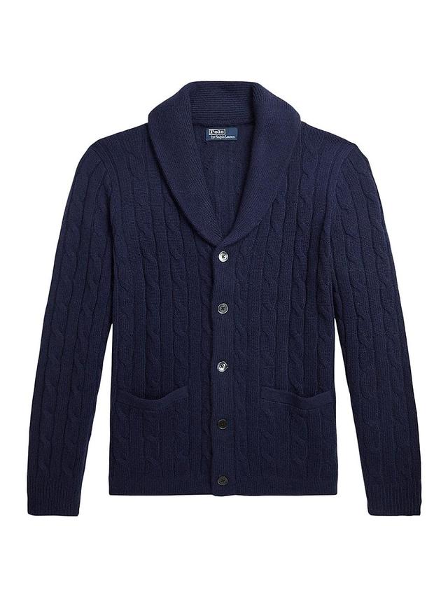 Mens Cashmere Shawl-Collar Cardigan Product Image