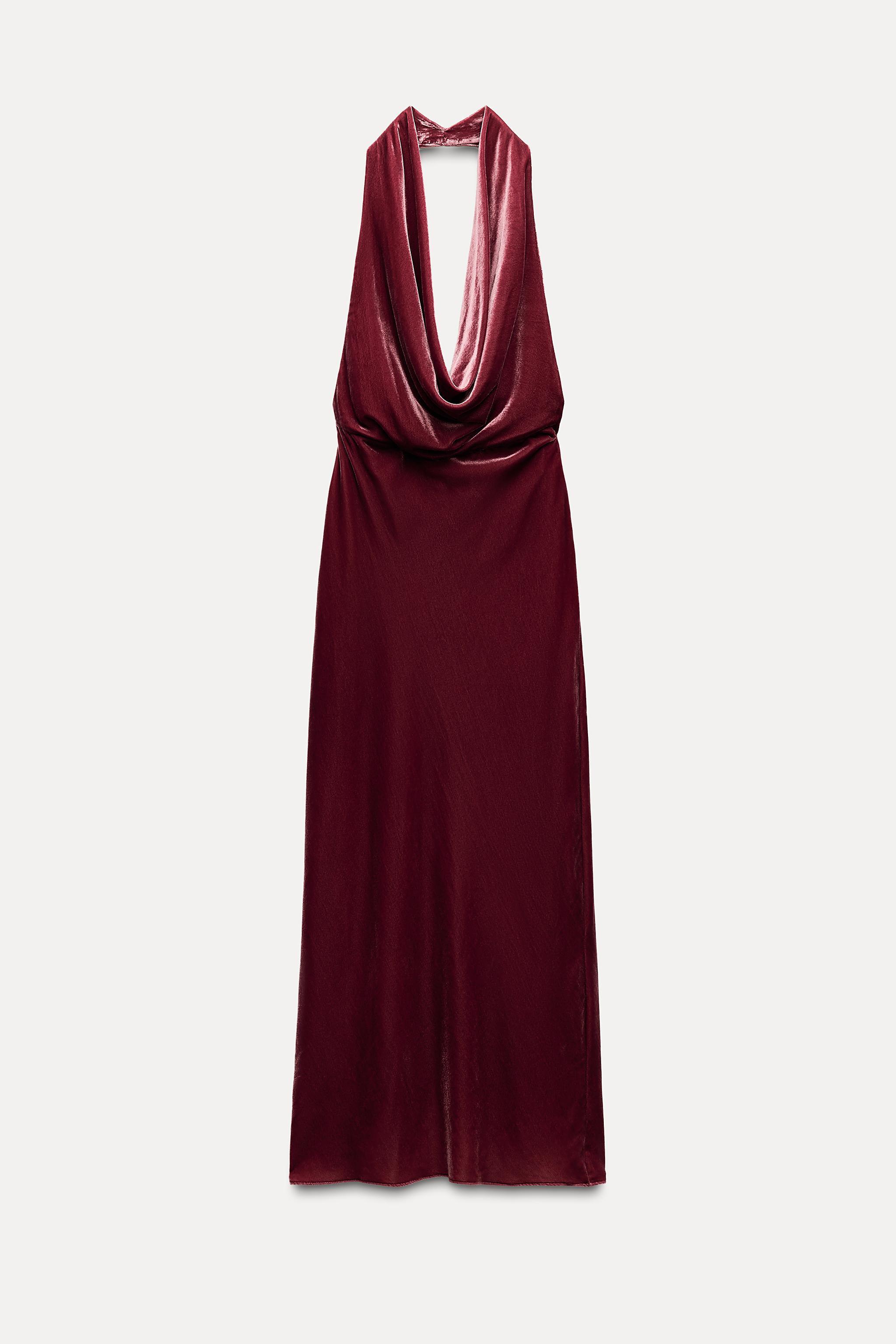 OPEN BACK VELVET DRESS Product Image