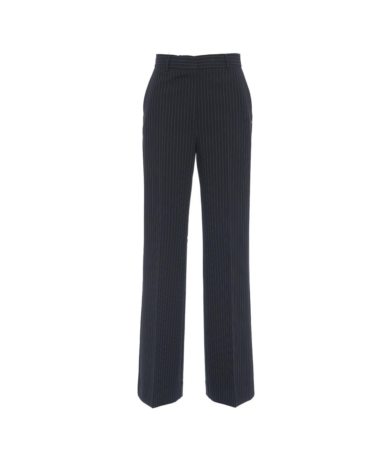 Pantaloni a gamba larga con gessato Female Product Image