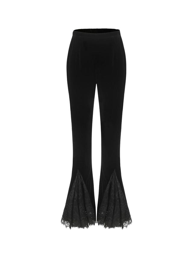 Daphne Velvet Pants (Black) Product Image