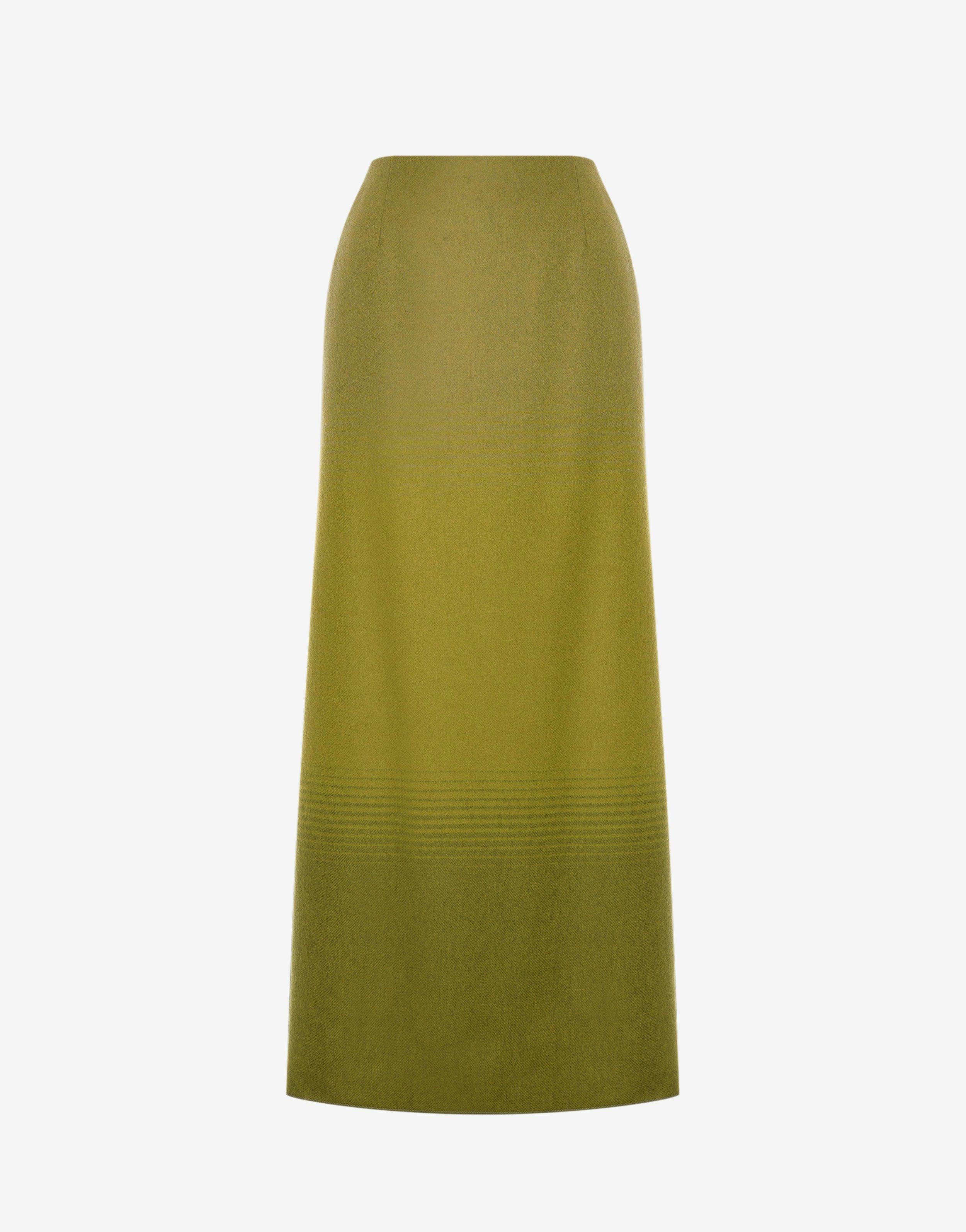 Long skirt in shaded flannel Product Image