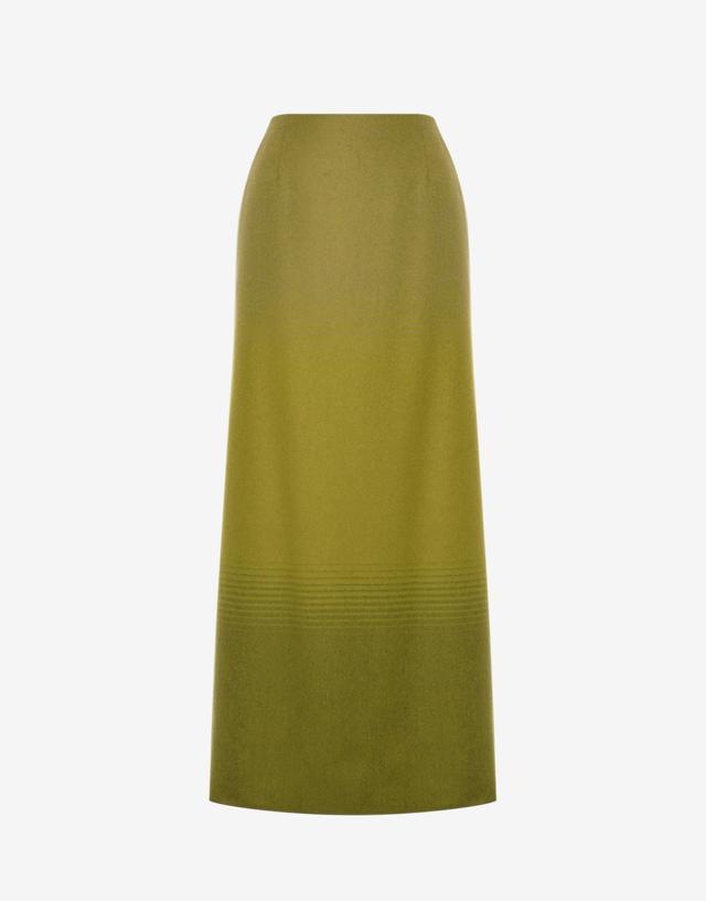 Long skirt in shaded flannel Product Image