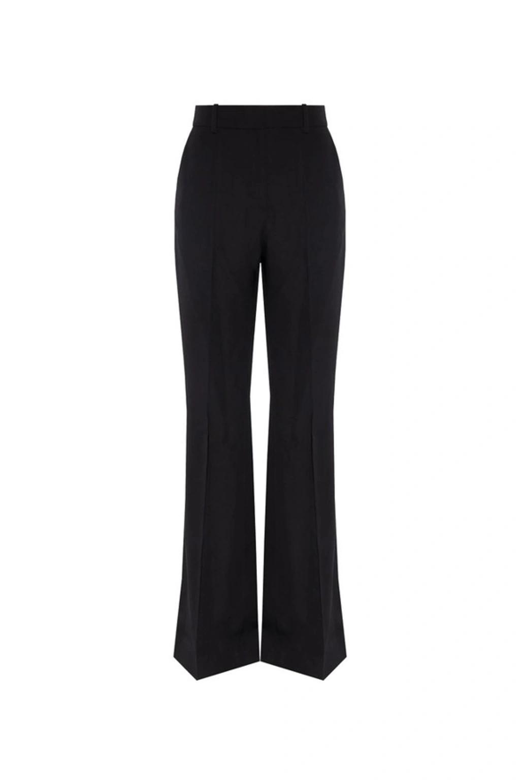 Creases Flared Trousers In Noir Product Image