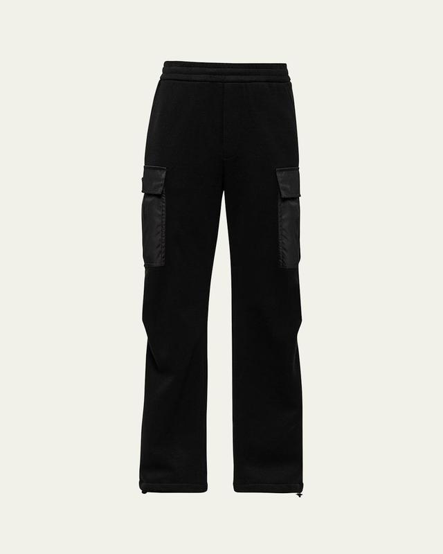 Mens Cotton Fleece Pants With Re-Nylon Details Product Image